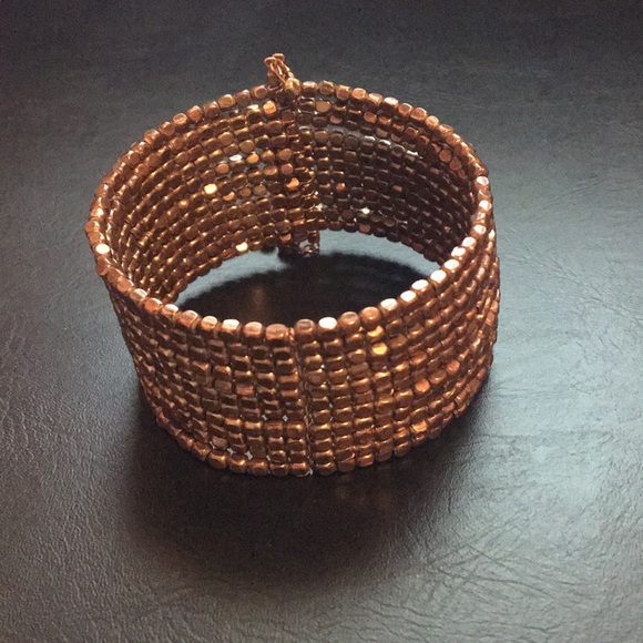 Jewelry - Beaded Bronze Cuff Bracelet